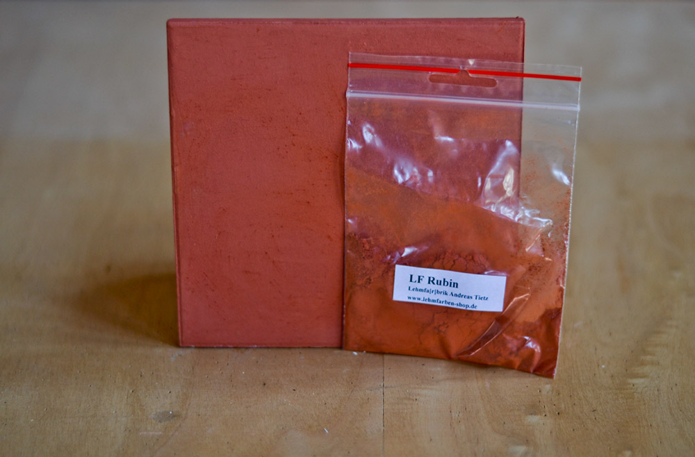 Bild 1 von Lehmfarbe Rubin 2.0 (Rot-Braun) samtrau  / (Menge) 1,0 kg